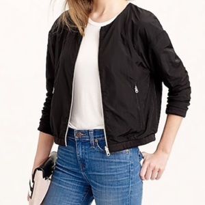 J. Crew Black Reversible Bomber Jacket
